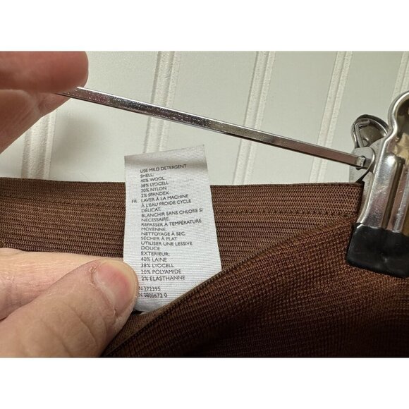 COS Brown Wool Blend Wide Leg Pant Women Size XS - Picture 5 of 7